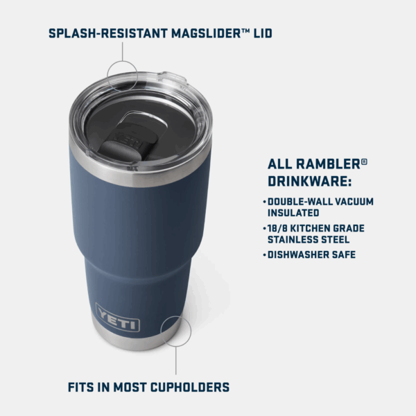 Termo YETI Rambler®Tumbler Verde 20oz con MagSlider - Image 3